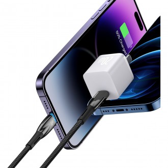 Baseus Glimmer Series rychlonabíjecí kabel USB-C - Lightning 480Mb/s PD 20W 2m černý