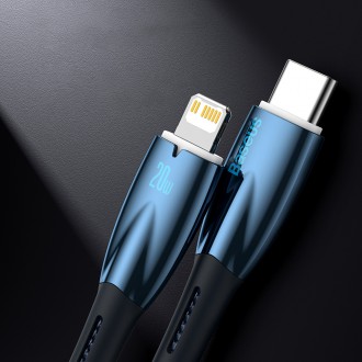 Baseus Glimmer Series rychlonabíjecí kabel USB-C - Lightning 480Mb/s PD 20W 2m černý