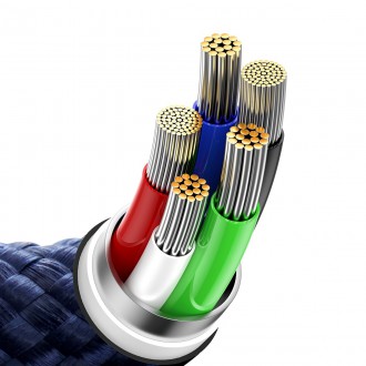 Baseus Glimmer Series rychlonabíjecí kabel USB-C - Lightning 20W 480Mbps 2m modrý