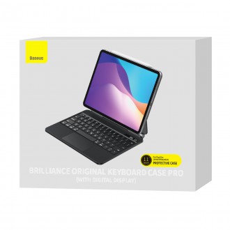 Magnetické pouzdro Baseus Brilliance bezdrátová klávesnice s podsvícenými klávesami a displejem iPad Pro 11&quot; (2018/2020/2021) / iPad Air 4 10,9&q