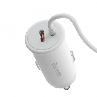 Baseus bezdrátová nabíječka do auta s držákem MagSafe 15W pro ventilaci + USB typ C 25W bílá (CW01)