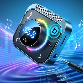 [RETURNED ITEM] Joyroom FM vysílač / rychlonabíječka do auta 30W (2xUSB-A / USB-C PD) černá (JR-CL18)
