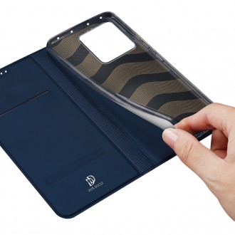 Dux Ducis Skin Pro pouzdro Xiaomi 13 flip cover stojánek na peněženku na karty modrý