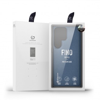 Dux Ducis Fino pouzdro Samsung Galaxy S23 Ultra kryt se silikonovým rámečkem modrý