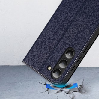 Pouzdro Dux Ducis Skin X2 Samsung Galaxy S23 flip case stojánek na peněženku modrý