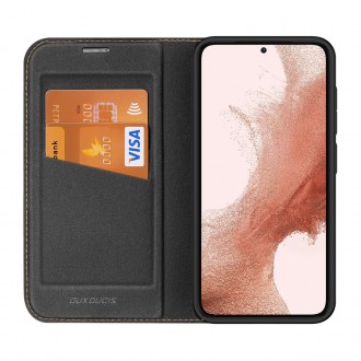 Pouzdro Dux Ducis Skin X2 Samsung Galaxy S23+ flip case stojánek na peněženku černý