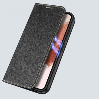Pouzdro Dux Ducis Skin X2 Samsung Galaxy S23+ flip case stojánek na peněženku černý