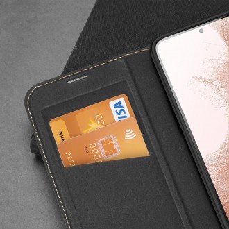 Pouzdro Dux Ducis Skin X2 Samsung Galaxy S23+ flip case stojánek na peněženku černý
