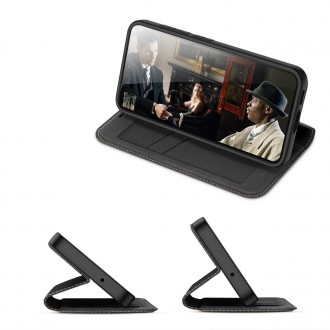 Pouzdro Dux Ducis Skin X2 Samsung Galaxy S23+ flip case stojánek na peněženku černý
