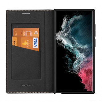 Dux Ducis Skin X2 pouzdro Samsung Galaxy S23 Ultra flip case stojánek na peněženku černý