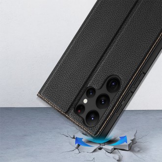 Dux Ducis Skin X2 pouzdro Samsung Galaxy S23 Ultra flip case stojánek na peněženku černý