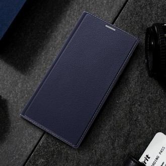 Pouzdro Dux Ducis Skin X2 pro Samsung Galaxy S23 Ultra flip case stojánek na peněženku modrý