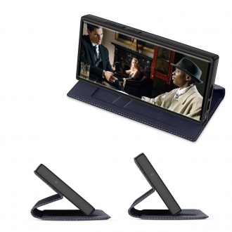 Pouzdro Dux Ducis Skin X2 pro Samsung Galaxy S23 Ultra flip case stojánek na peněženku modrý