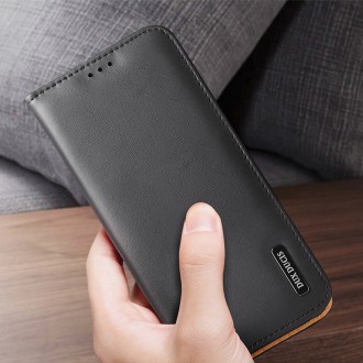 Dux Ducis Hivo pouzdro Samsung Galaxy S23 flip cover stojánek na peněženku RFID blokování hnědé