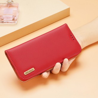 Dux Ducis Hivo pouzdro Samsung Galaxy S23+ flip cover stojánek na peněženku RFID blocking červená
