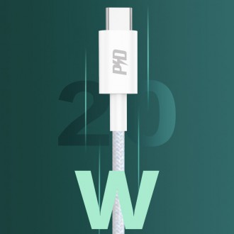 [RETURNED ITEM] Dudao L6E cable USB Type C - Lightning PD 20W 1m white (L6E)