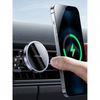 Joyroom Car Holder Qi Wireless Induction Charger 15W (MagSafe for iPhone Compatible) Black (JR-ZS240)