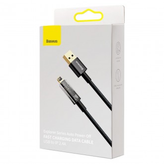 Baseus Explorer Series kabel USB - Lightning 2,4A 1 m černý (CATS000401)
