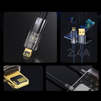 Baseus Explorer Series kabel USB - Lightning 2,4A 1 m černý (CATS000401)