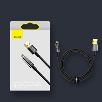 Baseus Explorer Series kabel USB - Lightning 2,4A 1 m černý (CATS000401)
