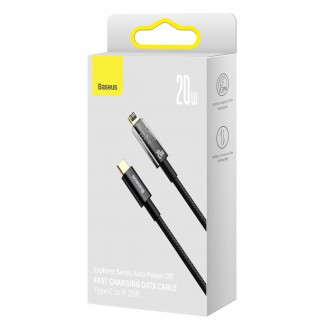 Baseus Explorer Series kabel USB typu C - Lightning 20W 2m černý (CATS000101)