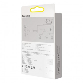 Baseus Lite Series HUB adaptér USB typu C - HDMI / 4x USB 3.0 20 cm černý (WKQX040001)