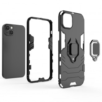 Pouzdro Ring Armor pro iPhone 14 Pro Max pancéřový kryt magnetický držák kroužkový černý