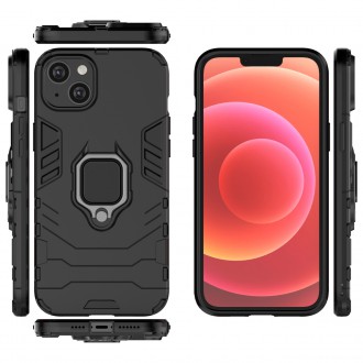 Pouzdro Ring Armor pro iPhone 14 Pro Max pancéřový kryt magnetický držák kroužkový černý