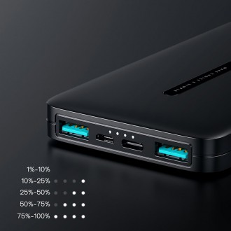 Joyroom powerbank 10000mAh 2,1A 2x USB black (JR-T012 black)