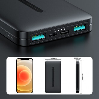 Joyroom powerbank 10000mAh 2,1A 2x USB black (JR-T012 black)