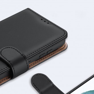 Dux Ducis Hivo Genuine Leather Bookcase type case for Samsung Galaxy S21 FE black