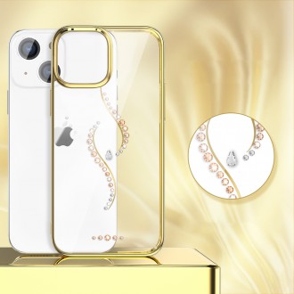 Kingxbar Sky Series luxury case with Swarovski crystals for iPhone 13 gold (Guard)
