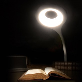 Wireless LED reading lamp with clip + white micro USB cable