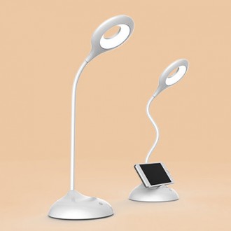 Wireless LED reading lamp with clip + white micro USB cable