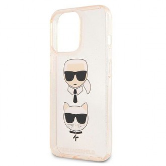 Karl Lagerfeld KLHCP13XKCTUGLGO iPhone 13 Pro Max 6,7" złoty/gold hardcase Glitter Karl`s & Choupette