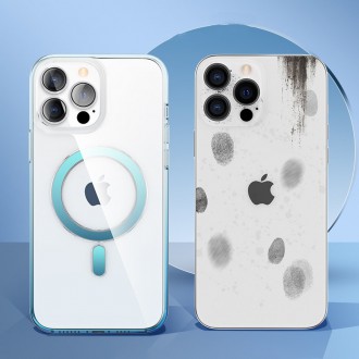 Kingxbar PQY Pure Series Magnetic Case for iPhone 13 Pro Cover Sleeve Blue (MagSafe Compatible)