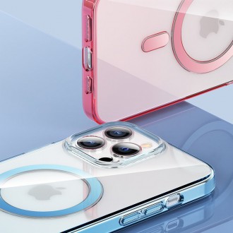 Kingxbar PQY Pure Series Magnetic Case for iPhone 13 Pro Cover Sleeve Blue (MagSafe Compatible)