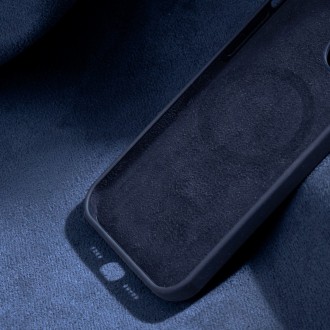 Kingxbar PQY Silicone Series Magnetic Case for iPhone 13 Silicone Cover Cover Black (MagSafe Compatible)