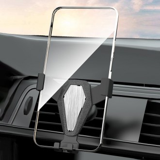 Gravity smartphone car holder, black air vent grille (YC07)