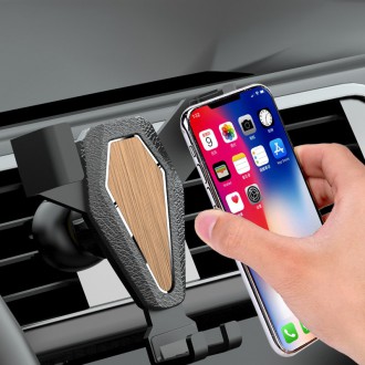 Gravity smartphone car holder, silver (YC07)