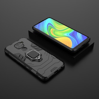 Ring Armor Case Kickstand Tough Rugged Cover for Xiaomi Redmi 10X 4G / Xiaomi Redmi Note 9 black