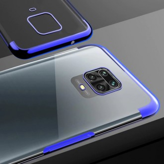 Clear Color Case Gel TPU Electroplating frame Cover for Xiaomi Redmi 10X 4G / Xiaomi Redmi Note 9 black