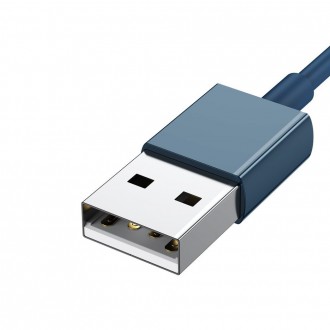 Baseus Superior 3v1 USB kabel - Lightning / USB typu C / micro USB 3,5 A 1,5 m modrý (CAMLTYS-03)