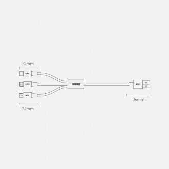 Baseus Superior 3v1 USB kabel - Lightning / USB typu C / micro USB 3,5 A 1,5 m modrý (CAMLTYS-03)