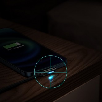 Baseus Legendární úhlový nylonový kabel USB - Lightning pro hráče 2,4A 1m černý (CALCS-01)