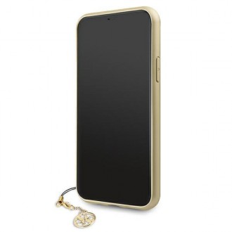 Guess GUHCN61GF4GGR iPhone 11 6.1&quot; / Xr šedé/šedé pevné pouzdro 4G Charms Collection