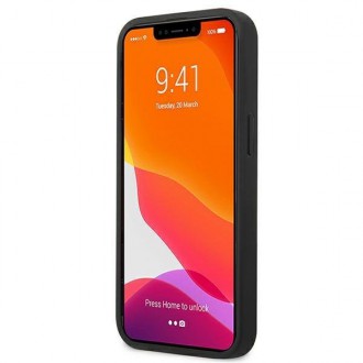 Guess GUHCP13MSA4GSBK iPhone 13 6,1&quot; černý/černý pevný obal Saffiano 4G Metal Logo