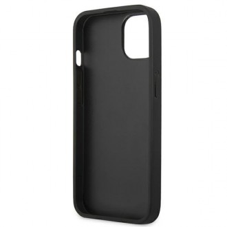 Guess GUHCP13MSA4GSBK iPhone 13 6,1&quot; černý/černý pevný obal Saffiano 4G Metal Logo