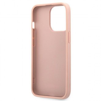Guess GUHCP13XPSASBPI iPhone 13 Pro Max 6,7&quot; růžové/růžové pevné pouzdro Saffiano Stripe