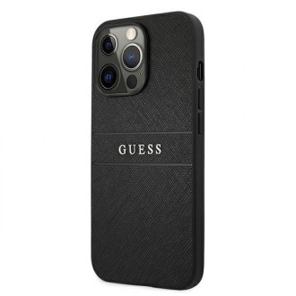 Guess GUHCP13LPSASBK iPhone 13 Pro / 13 6,1&quot; černý/černý Saffiano Strap